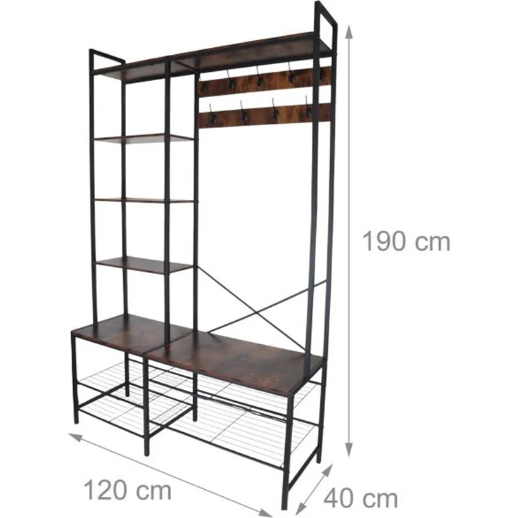 Relaxdays Garderobe Industrial Design – Bild 4