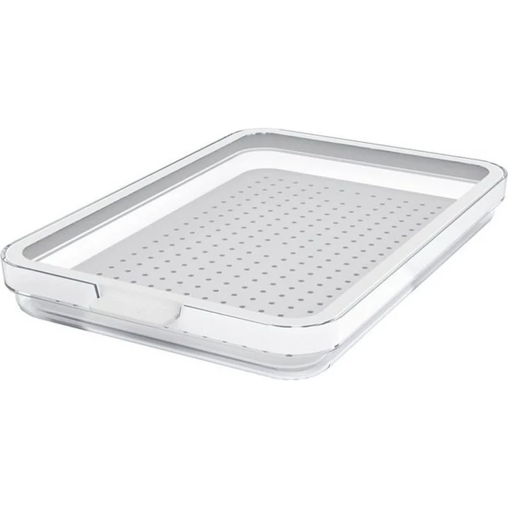 ROTHO Kühlschrankorganizer „Cauma“ 1,3 l – weiß, hochtransparent, mit herausnehmbarem Einsatz & wendbarem Deckel, kombinierbar, schützt Speisen vor Feuchtigkeit & hält länger frisch – Bild 4