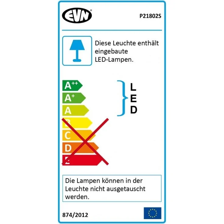 EVN P-LED Wandeinbau silber IP20 2. 2W 3000K 150lm – Bild 2