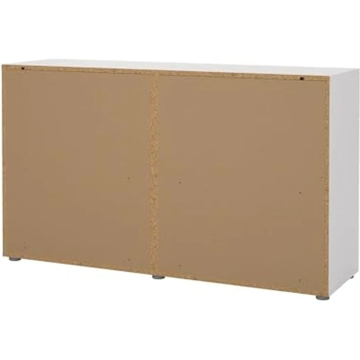 Dmora - Kommode Solene, Wohnzimmerbuffet, Wohnzimmer-Sideboard, Moderne Küchen-Speisekammer, 140x40 h82 cm, Weiß – Bild 6