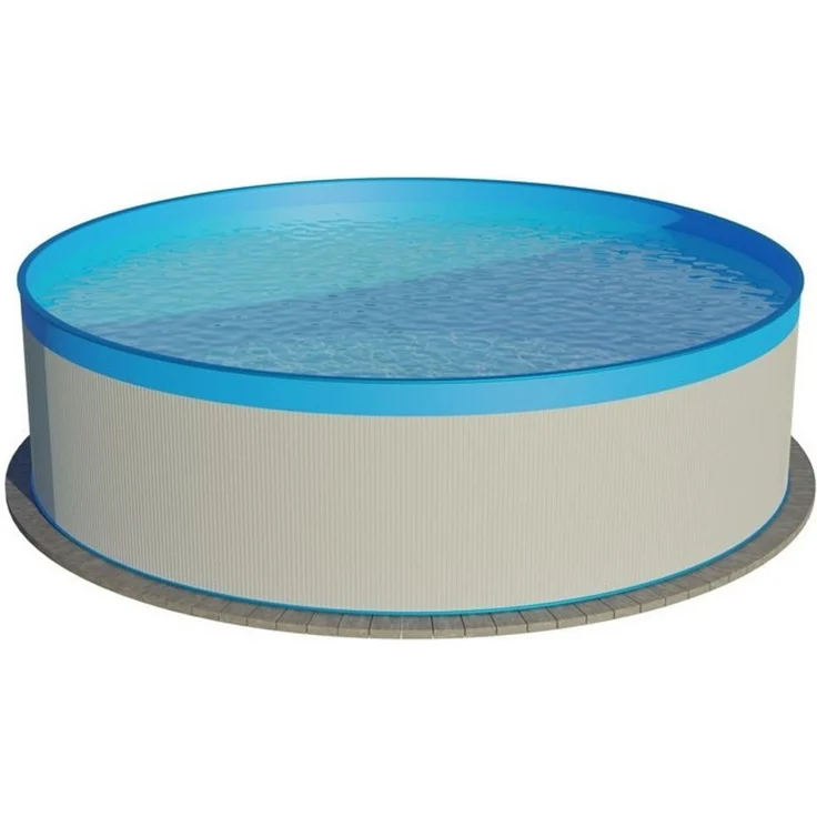 Planet Pool Rundpool Stahlwandpool rund Größe wählbar, 90 cm tief, Stah (Einzelbecken), verzinkte Stahlwand – Bild 4