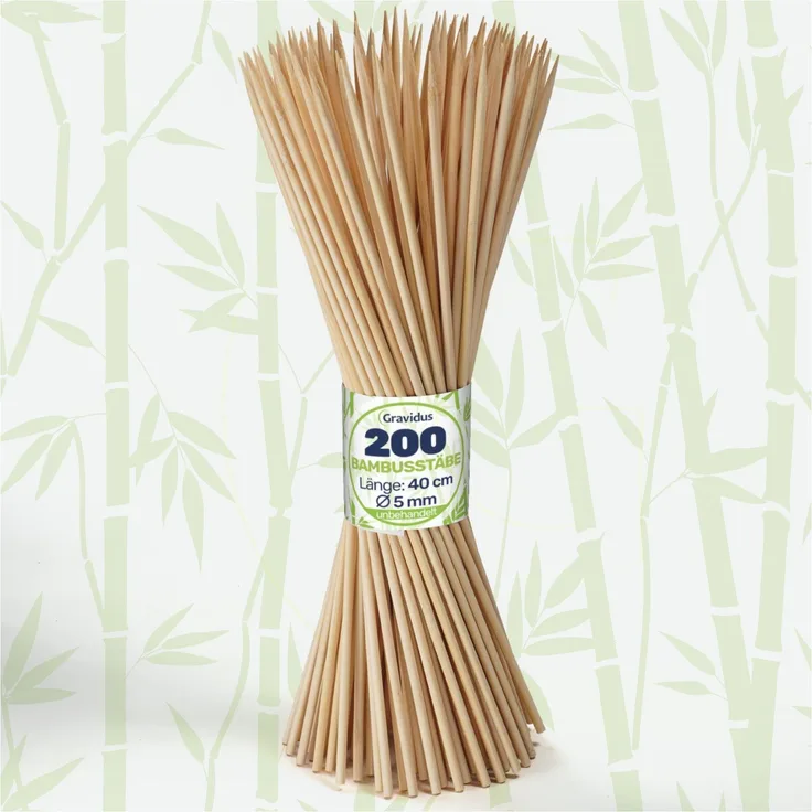 Bambus Splittstäbe 40 cm – Pflanzstäbe Rankhilfe für Garten & Topf 200