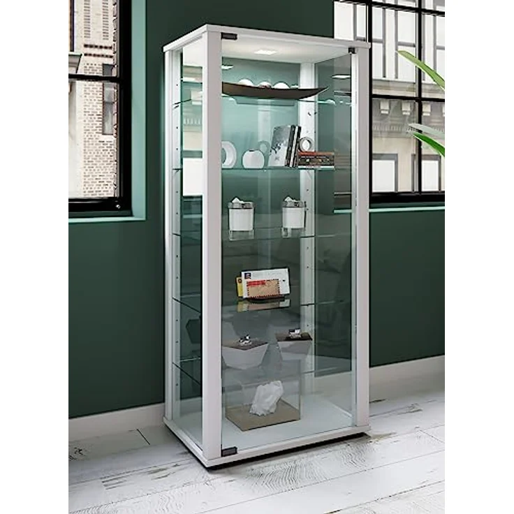 MID.YOU Vitrine, Weiß, Kunststoff, stehend, 5 Fächer, 50x114.5x38 cm – Bild 3