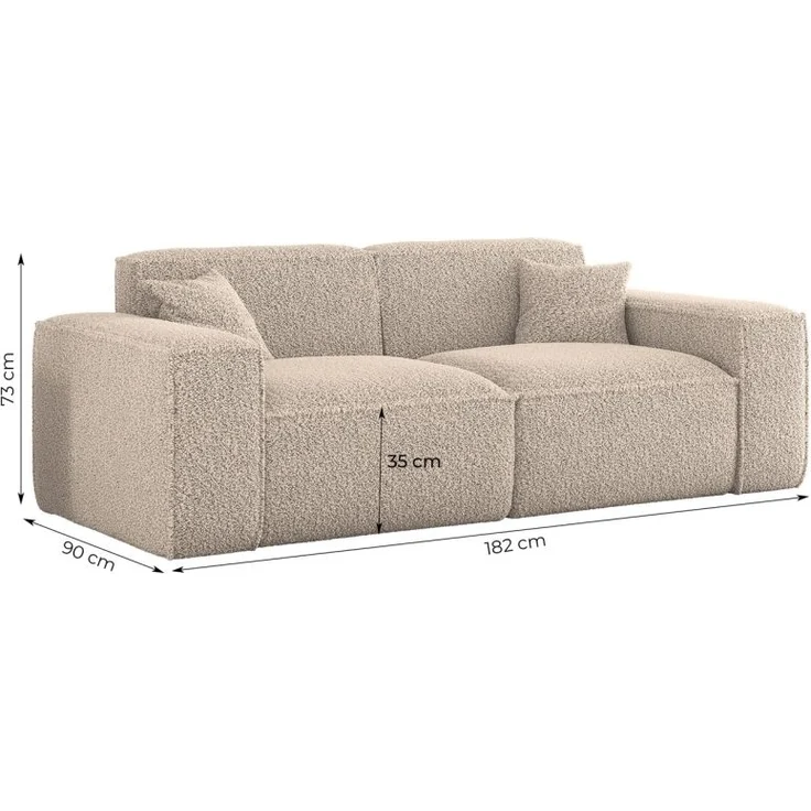 Sofaset Designersofa CELES PREMIUM 3-2-1 in Stoff Sven Cappuccino – Bild 6
