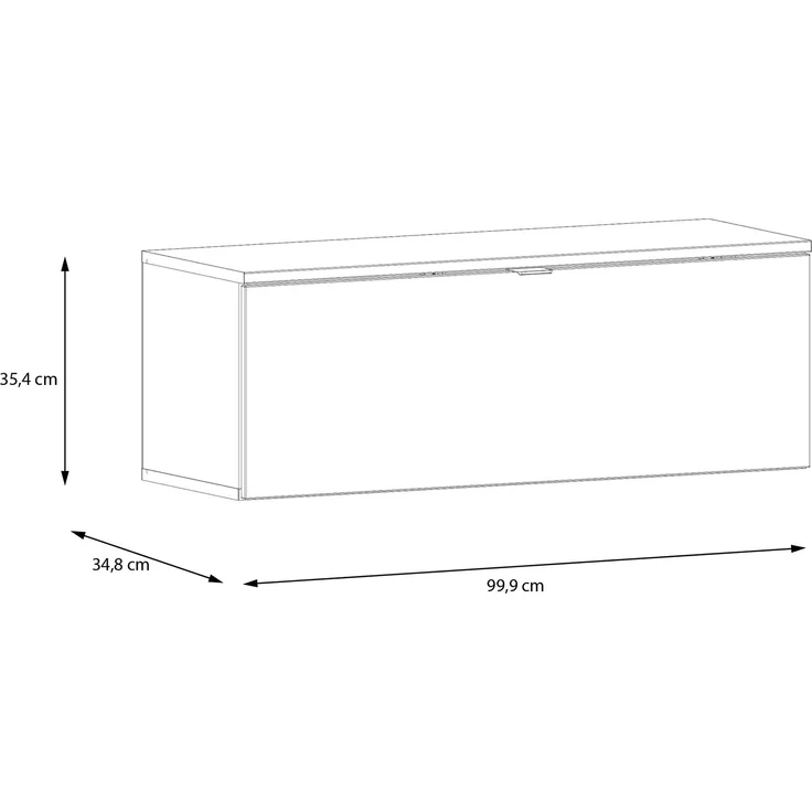 Lowboard >LIBERTAD< Hängeschrank, in sandfarbig - 99,5x37,5x34,8cm (BxHxT) – Bild 5