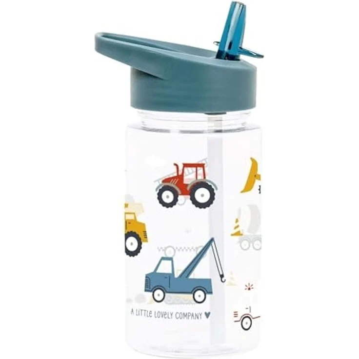 A Little Lovely Company Trinkflasche Trinkflasche 450ml mit Trinkhalm Wasserflasche Kinderflasche – Bild 5