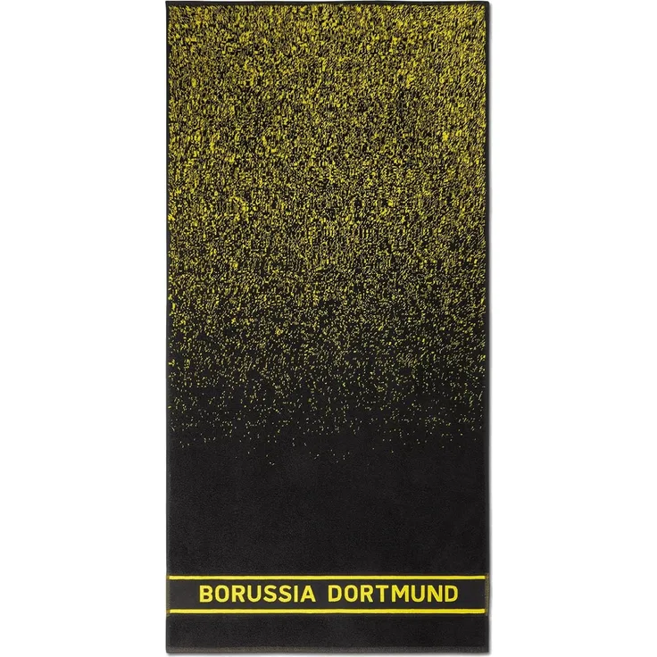 BVB Duschtuch BVB Duschtuch Farbverlauf 70 x 140cm, Baumwolle (Set, 1-St), „Borussia Dortmund“-Schriftzug