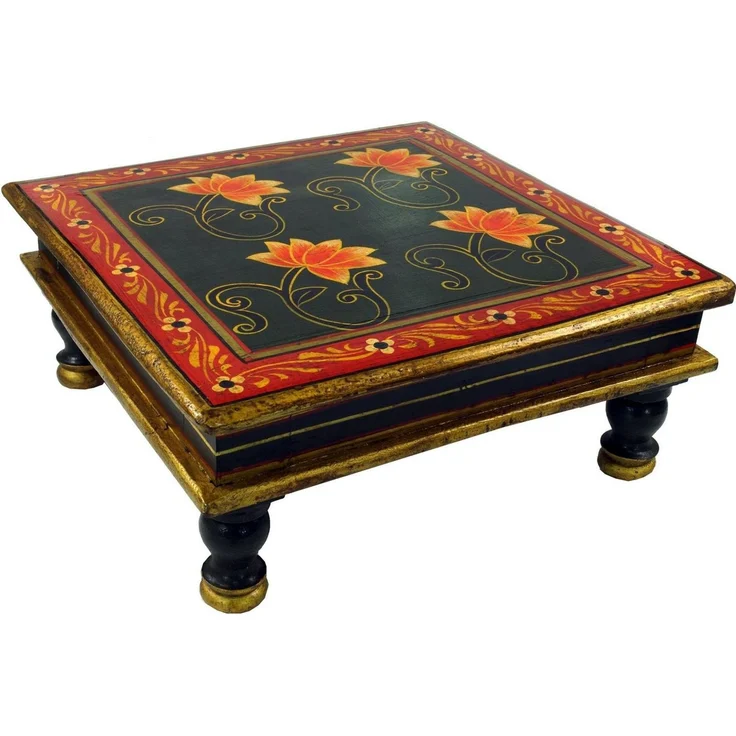 Guru-Shop Couchtisch Bemalter kleiner Tisch, Minitisch, Blumenbank -.. – Bild 4