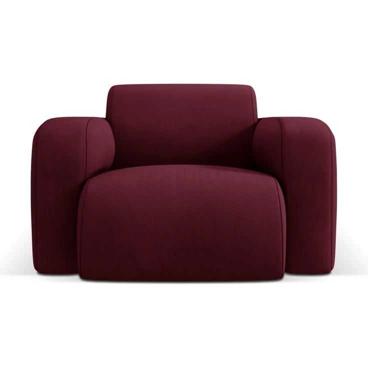 Micadoni Sessel Molino Strukturierter Stoff Bordeaux – Bild 1