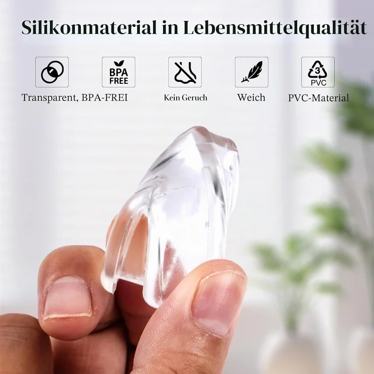BlingBin Kindersicherung 20 Stück transparenter Eckenschutz selbstklebend,L‑, T‑ und rundförmig, weicher Tischkantenschutz, babyfreundliche Kindersicherung für Möbel – Bild 5