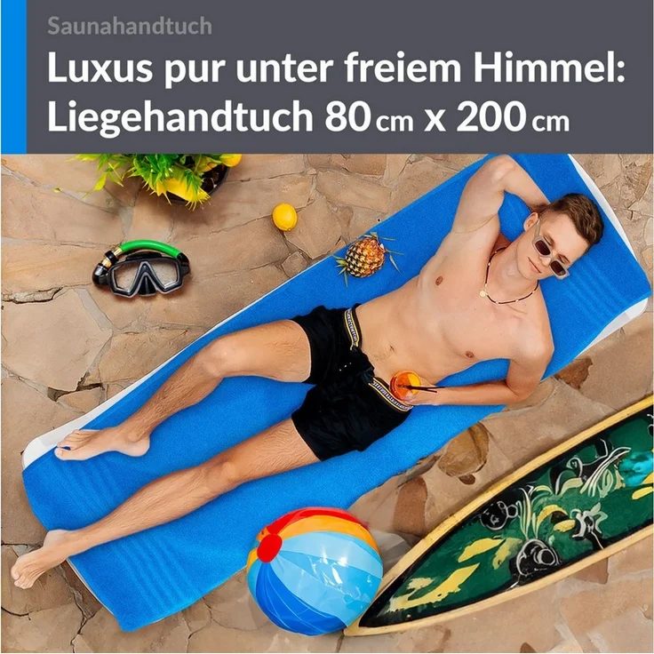 Lashuma Saunatuch XXL Handtuch London, Frottee (1-St), großes Badetuch Damen & Badehandtuch Herren 80x200 - Saunahandtuch – Bild 4