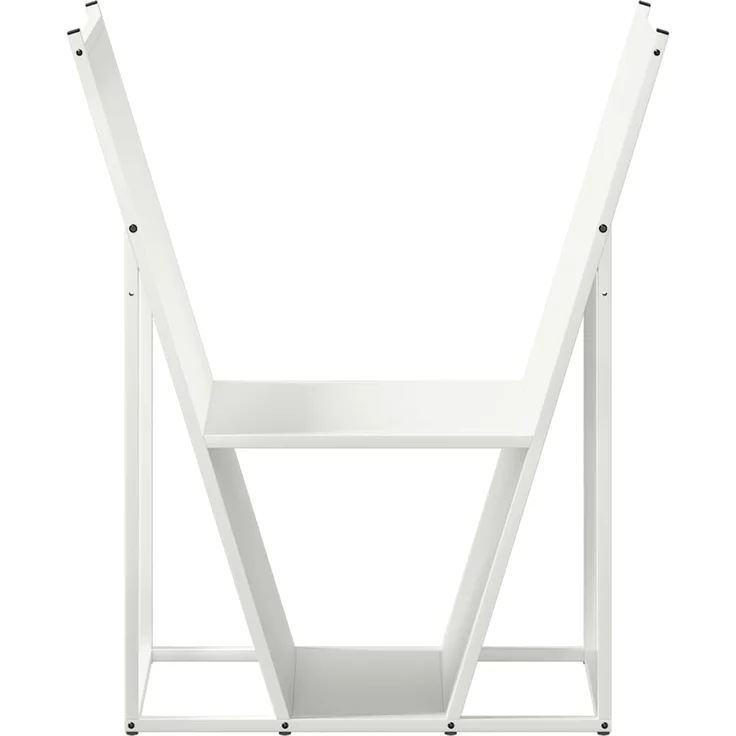 vidaXL Brennholzregal Weiß 69,5x35x81 cm Kaltgewalzter Stahl 864178 – Bild 4