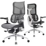 SIHOO Doro S300 Ergonomischer Bürostuhl, Computerstuhl, Gaming-Stuhl mit dualem dynamischem Lendenwirbelstützsystem, 6D-koordinierten Armlehnen, verstellbarem Rollstuhl (Schwarzem Samt-Mesh)