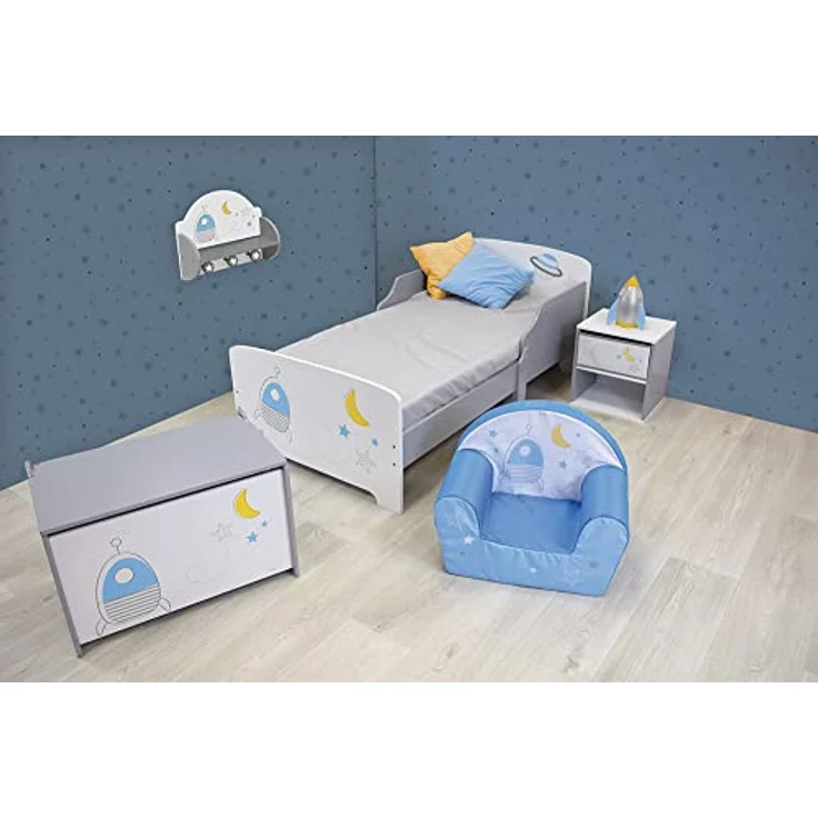 Fun House 713043 Space Spielzeugkiste für Kinder, 40 x 58 x 36 cm, Blau – Bild 5