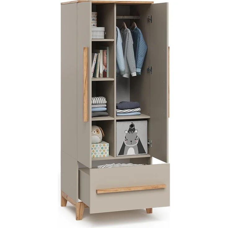 Kinderkleiderschrank Malia Cashmere/Artisan 70 x 186.8 cm Vitalispa – Bild 6