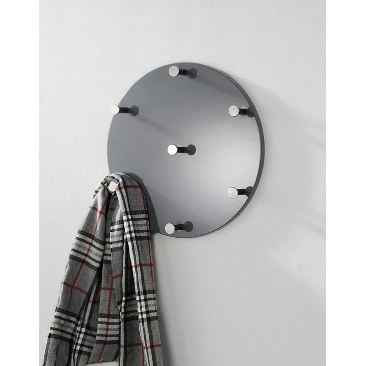 HAKU Möbel Wandgarderobe - grau-chrom - B. 40cm - HAKU-42185