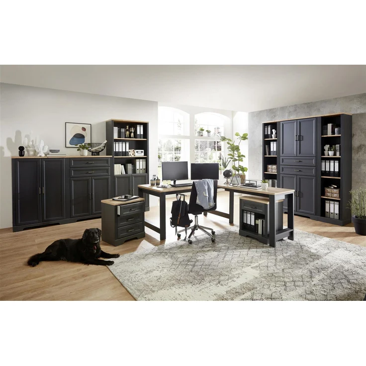 Regal-Set >Jasmin< in Graphit - 258x204x38cm (BxHxT) – Bild 9