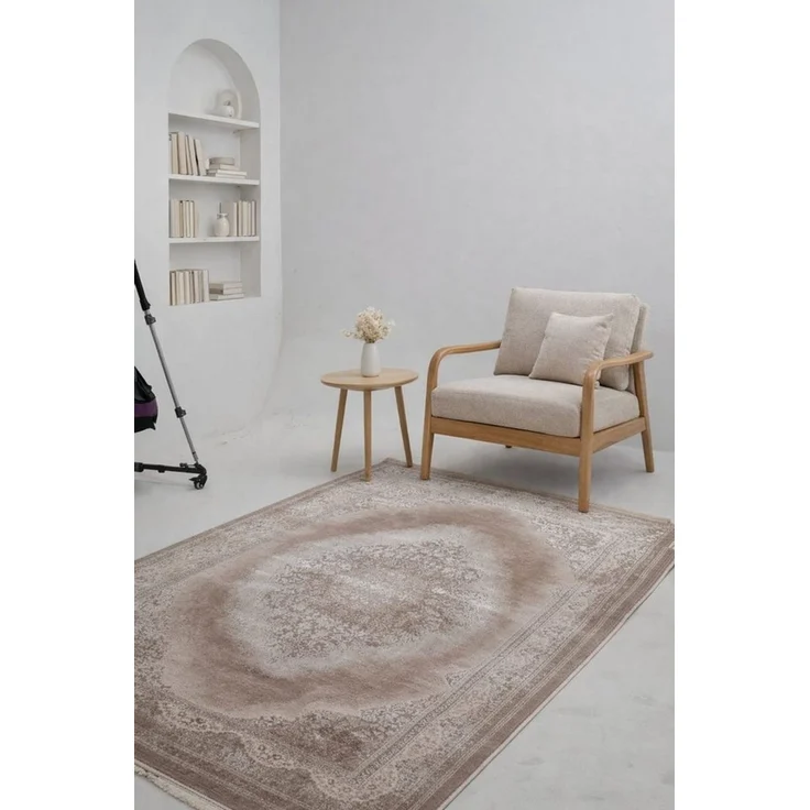Vimoda Orientteppich Salsa, moderner orientalischer Klassiker Look mit Fransen, Rechteckig, Höhe: 13 mm, Teppich kurzflor modern, dicht, weich, Wohnzimmer, Schlafzimmer – Bild 3