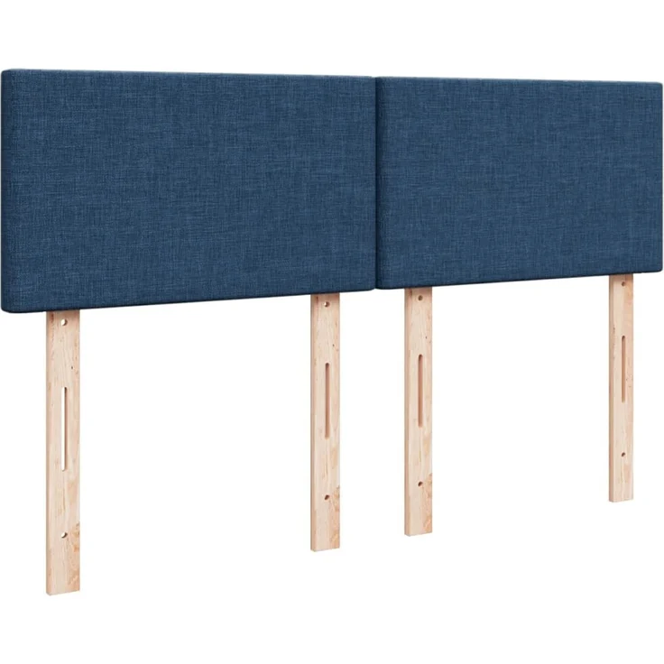 vidaXL Boxspringbett mit Matratze Blau 160x200 cm Stoff 3289030 – Bild 12