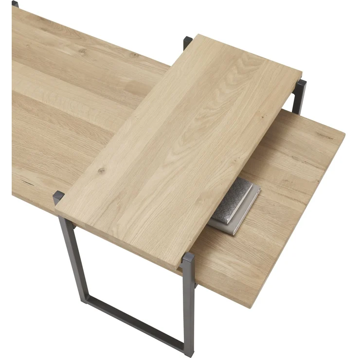 Couchtisch >Elliot< in Eiche, Metall schwarz - 118x48x64cm (BxHxT) – Bild 3