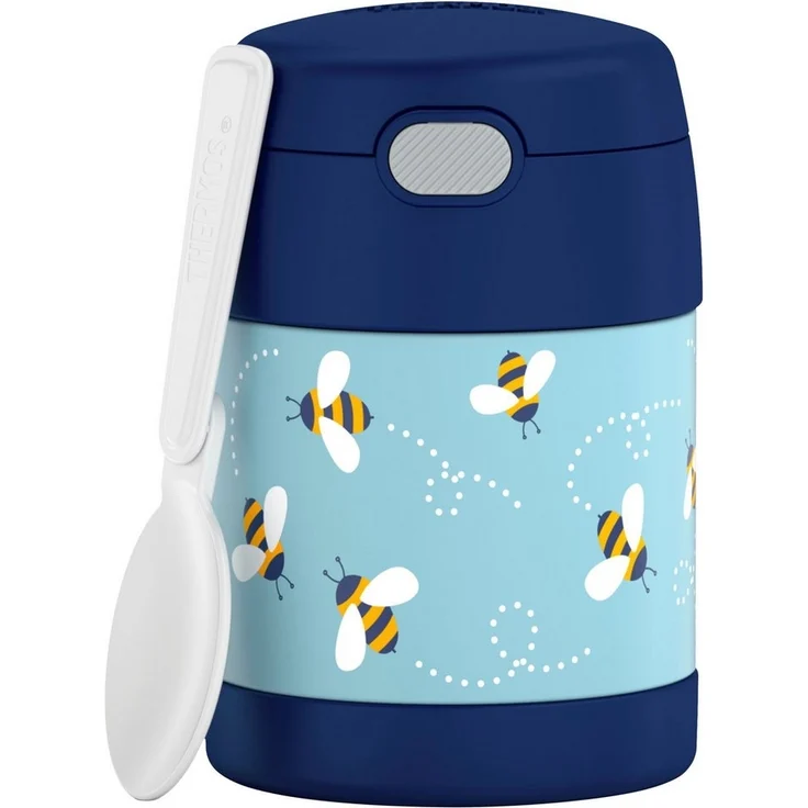 THERMOS Thermobehälter FUNTAINER FOOD JAR, Thermobehälter für Essen, spülmaschinenfest, Edelstahl, Kunststoff, Silikon, (1-tlg), 0,3l, 5h heiß & 7h kalt, dicht & auslaufsicher, mit klappbarem Löffel – Bild 1