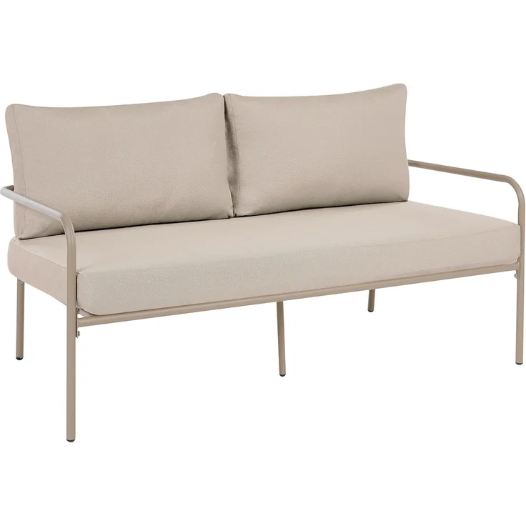 Lounge Set mit Tisch 4-Sitzer NESSO Metall Hellbeige – Bild 5