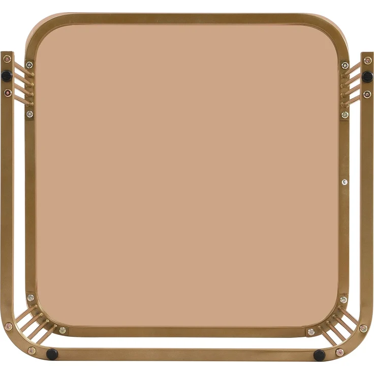 Merax Couchtisch Set Marmoroptik mit Schublade, Beistelltisch hochglanz, Satztisch mit Glasplatte,Wohnzimmertisch, Gold | Weiß – Bild 8