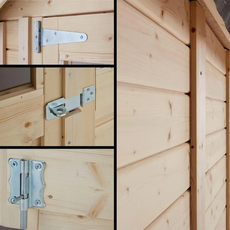 Alpholz Gerätehaus Osterbek Gerätehaus aus Holz Geräteschrank mit 14 mm Wandstärke Gartenhaus mit Montagematerial – Bild 4