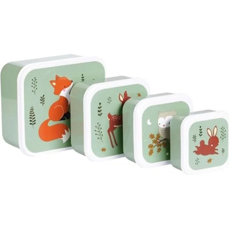 A Little Lovely Company Lunchbox Brotdosen Waldfreunde 4er Set – Bild 3