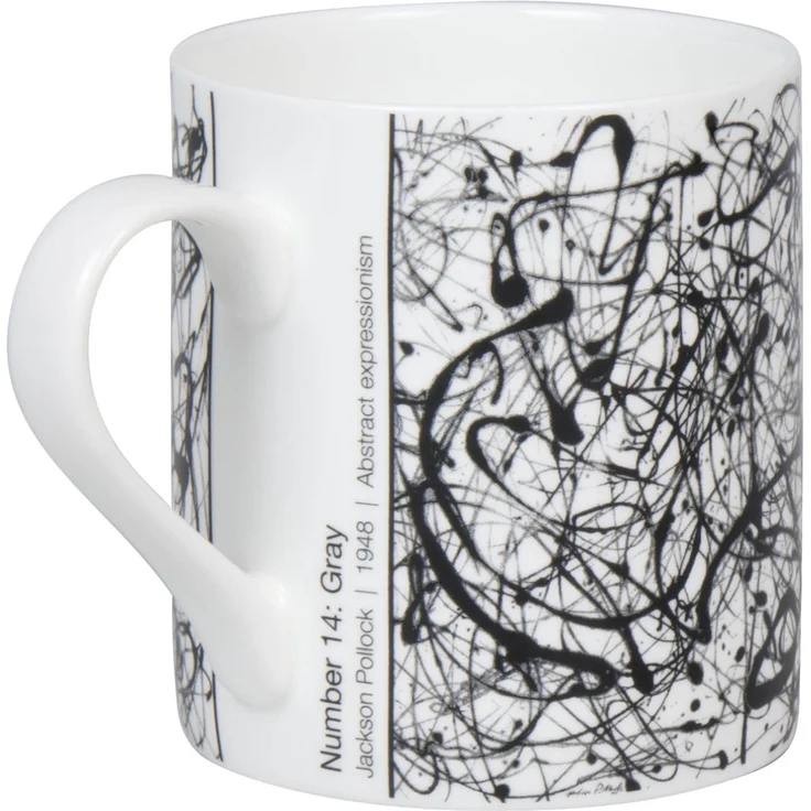 KÖNITZ Becher 1150043053 ARTselection Number 14: Gray by Jackson Pollock, 400 ml, Bone China Porzellan – Bild 5