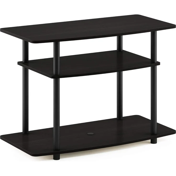 Furinno TV-Schrank mit 3 Ebenen, Espresso/Schwarz, 40. 13x40. 13x59. 18 cm – Bild 6