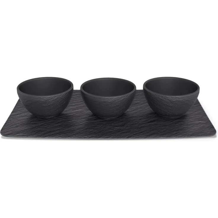 Villeroy & Boch Manufacture Rock Dipschälchen Set 4-tlg.