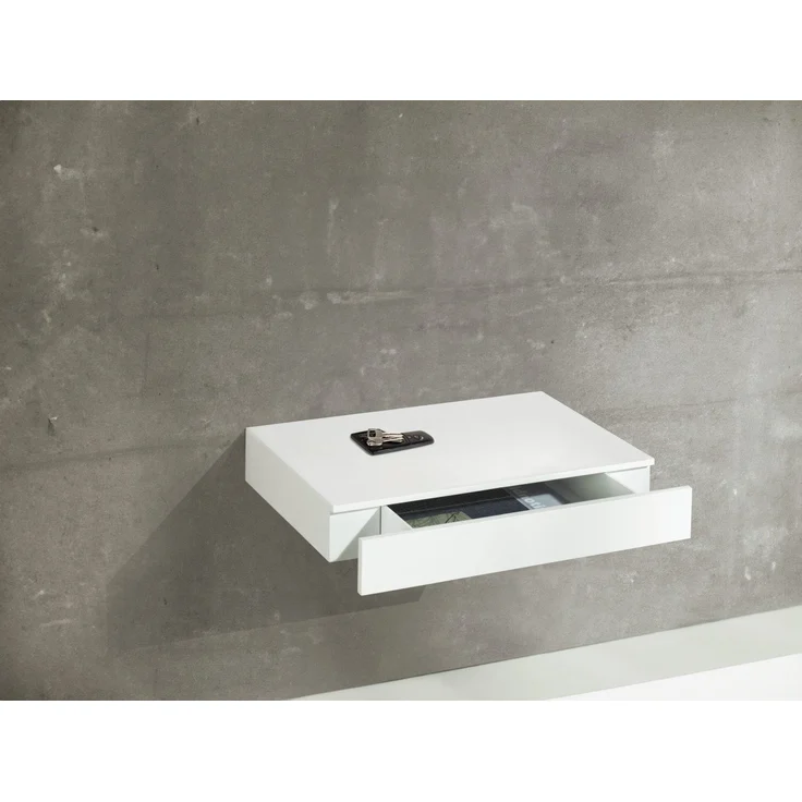 Dolle Wandregal mit Schublade Cassetto 48 x 28 cm weiß – Bild 1