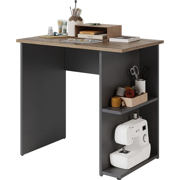 Schreibtisch Simple Anthrazit/Artisan 80 x 50 cm Vicco – Bild 5