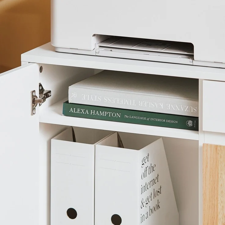 SoBuy ASK04-WN Schubladenschrank Büro, Spanplatte, Lackiert, Weiß, 63 x 88 x 42 cm – Bild 9