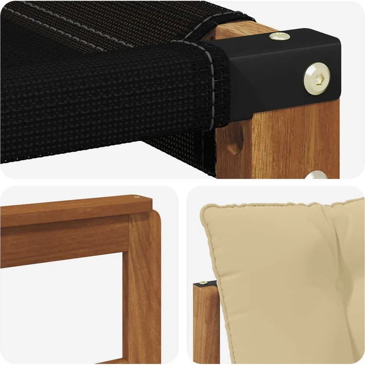 vidaXL Outdoor-Sofagarnitur 4 stk. 4-Sitzer Natur und Beige 3369404 – Bild 7