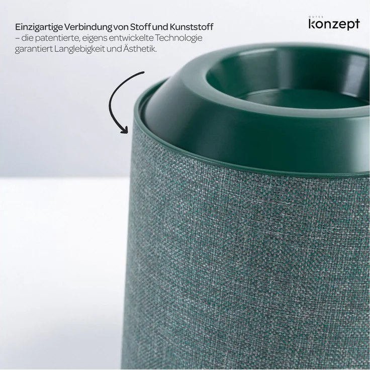 KONZEPT Blumentopf Pflanztopf in Textil-Optik (1 St), Übertöpfe aus Kunststoff für Zimmerpflanzen – Bild 3