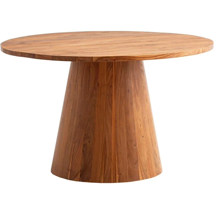 Esstisch rund 120 cm Akazienholz massiv runder Holztisch Küchentisch Esszimmertisch Landhausstil Esszimmermöbel stabil elegant – Bild 1