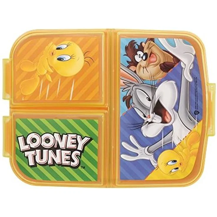 Looney Tunes Bugs Bunny Kinder Premium Brotdose Lunchbox Frühstücks-Box Vesper-Dose mit 3 Fächern – Bild 2