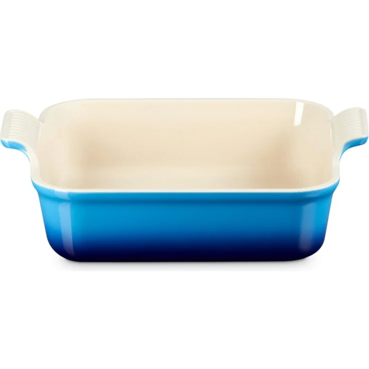 LE CREUSET Auflaufform Auflaufform Tradition quadratisch azure 23cm, Steinzeug – Bild 5