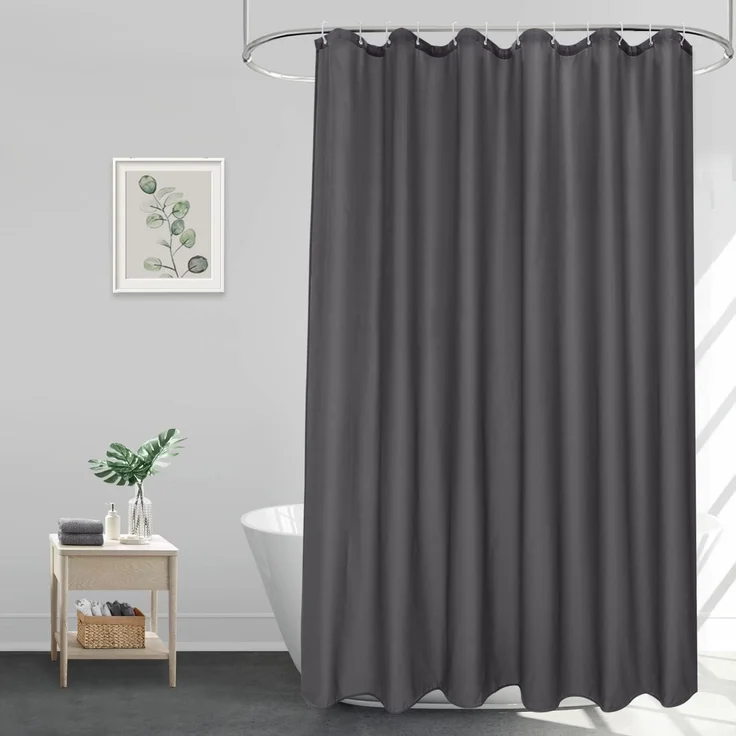 Duschvorhang Wasserdicht Waschbar Dunkelgrau H180 x B200 cm (1er Pack) – Bild 1