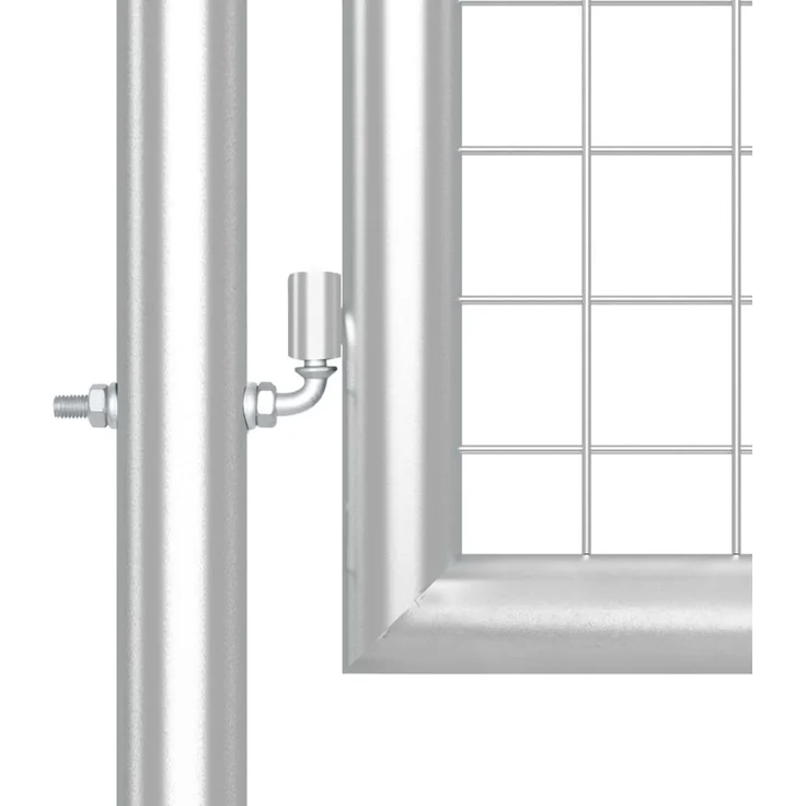 vidaXL Maschen-Gartentor Silber 400x125 cm Verzinkter Stahl 154555 – Bild 5