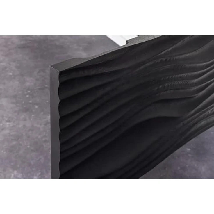 riess-ambiente TV-Board WAVE 160cm schwarz (Einzelartikel, 1 St), Wohnzimmer · Massivholz · Mangoholz · hängend · Retro Design – Bild 7