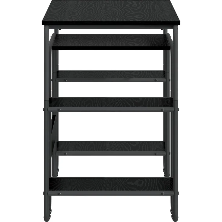 vidaXL Schreibtisch mit Stauraum Schwarz Eichen-Optik 8008032 – Bild 4