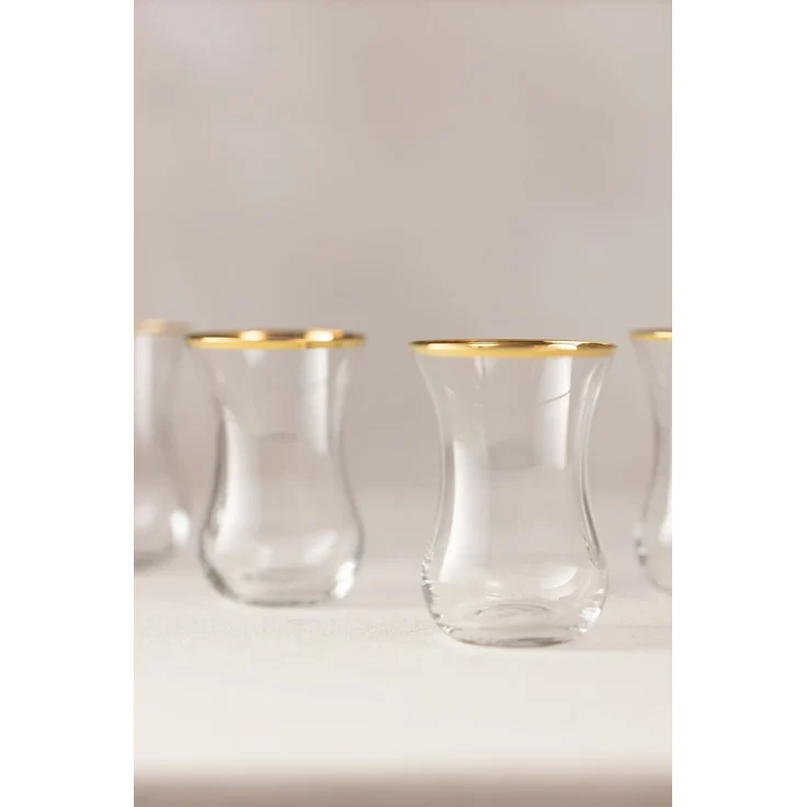 Hermia Concept 'Pure - Gold' Teegläser-Set (6-teilig), Gold, 6,6 x 6,6 x 7,7 cm, 120 ml – Bild 2