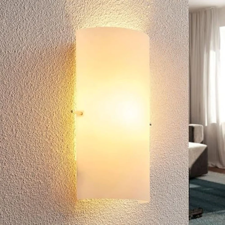 Lindby Wandleuchte Tuli, Glas Weiß IP20, 1 x 10 W – Bild 2