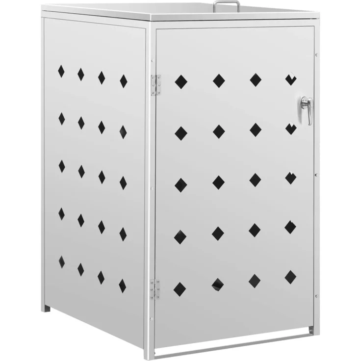 vidaXL Mülltonnenbox für 1 Tonne 240 L Edelstahl 145379 – Bild 6