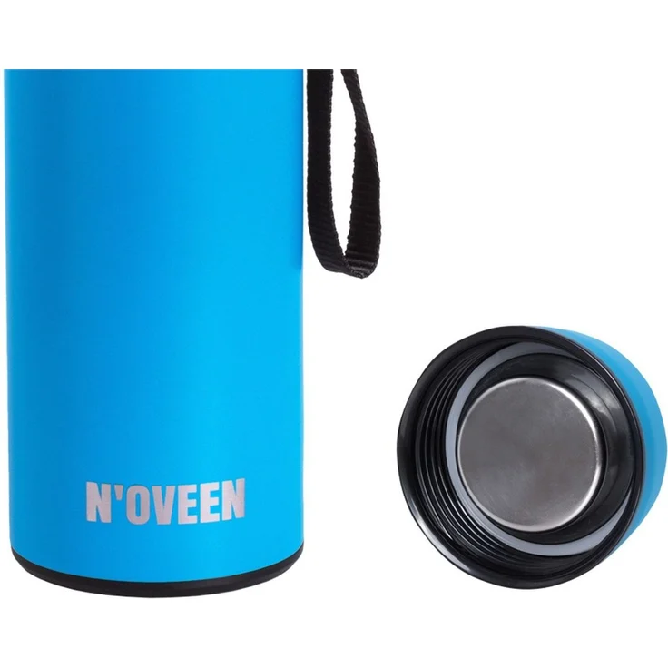 NOVEEN Matte Edelstahl Thermoskanne | 700 ml, Blau – Bild 3