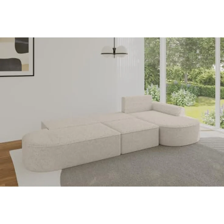 ALTDECOR Ecksofa MARI L2-S, L-Form Couch mit Schlaffunktion und Bettkasten, modern und stabil, grau – Bild 7