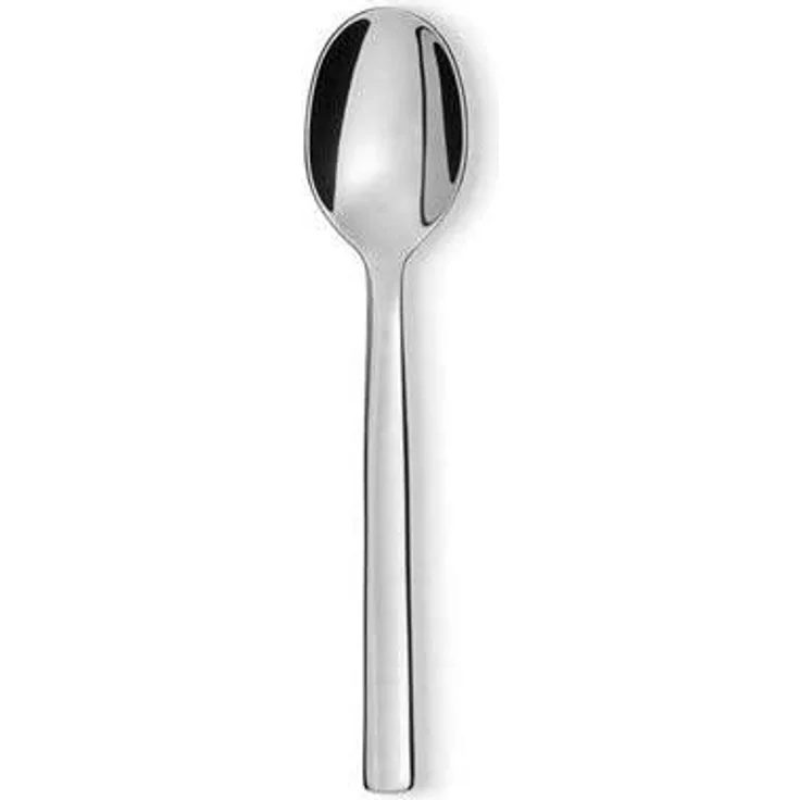 Alessi Ovale Teelöffel, Edelstahl, Silber, 14x4. 5x2 cm, 6-Einheiten